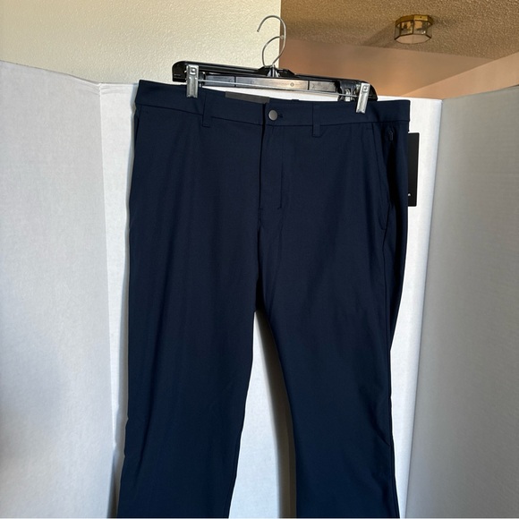lululemon Men’s ABC Slim-Fit Trouser 34”L *Warpstreme, Waist 36” True Navy NWT - Picture 2 of 8